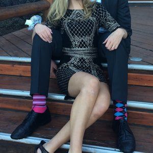 Two Piece Black & Gold Homecoming/Fancy dress